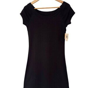 NWT Andrea Jovine Tee Shirt Dress Cotton Little Black Dress Size XS Made in Peru